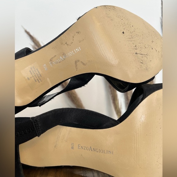 Enzo Engiolini Black Slingback Heels size 10 - Picture 8 of 10